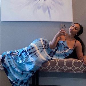 Blue Ty Die Dress